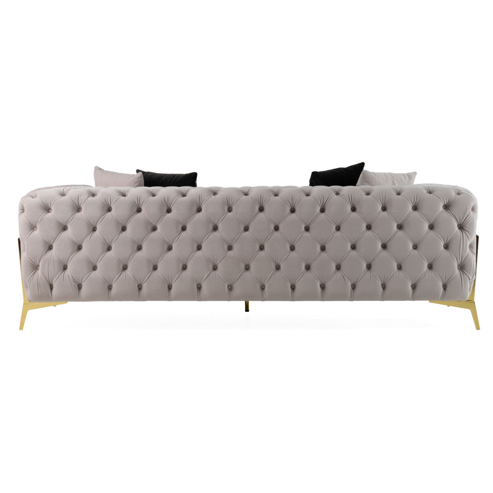 Clarice - Transitional Light Beige Velvet Sofa - image 5