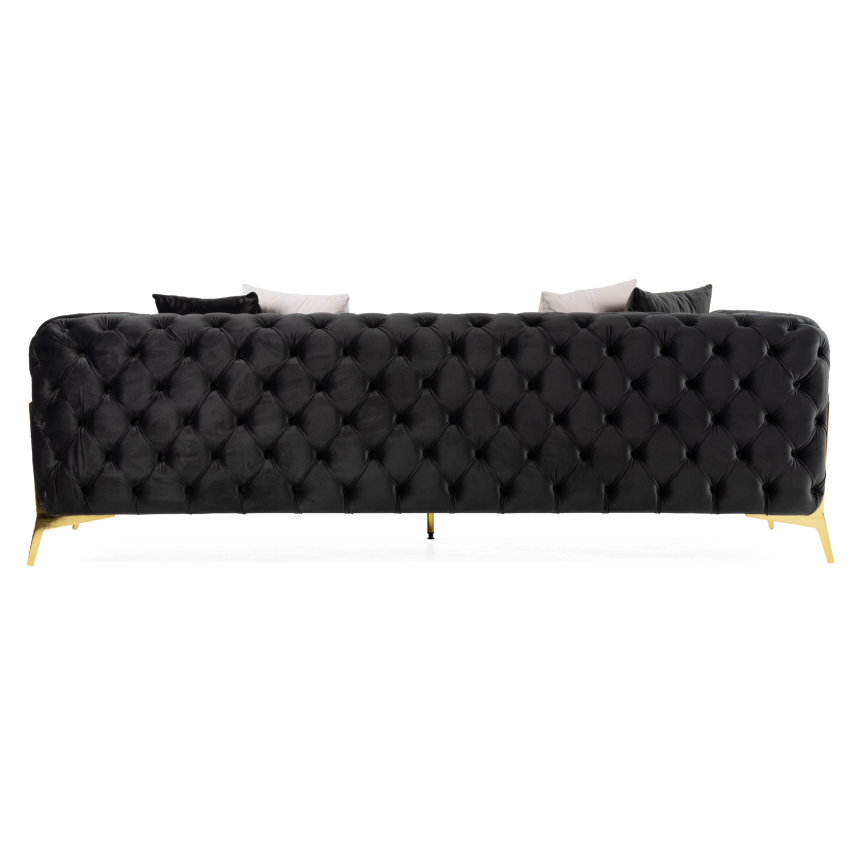 Clarice - Transitional Black Velvet Sofa - image 5