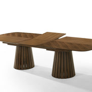 Truman - Mid-Century Modern Walnut Extendable Dining Table + 6 Chairs Set - image 3