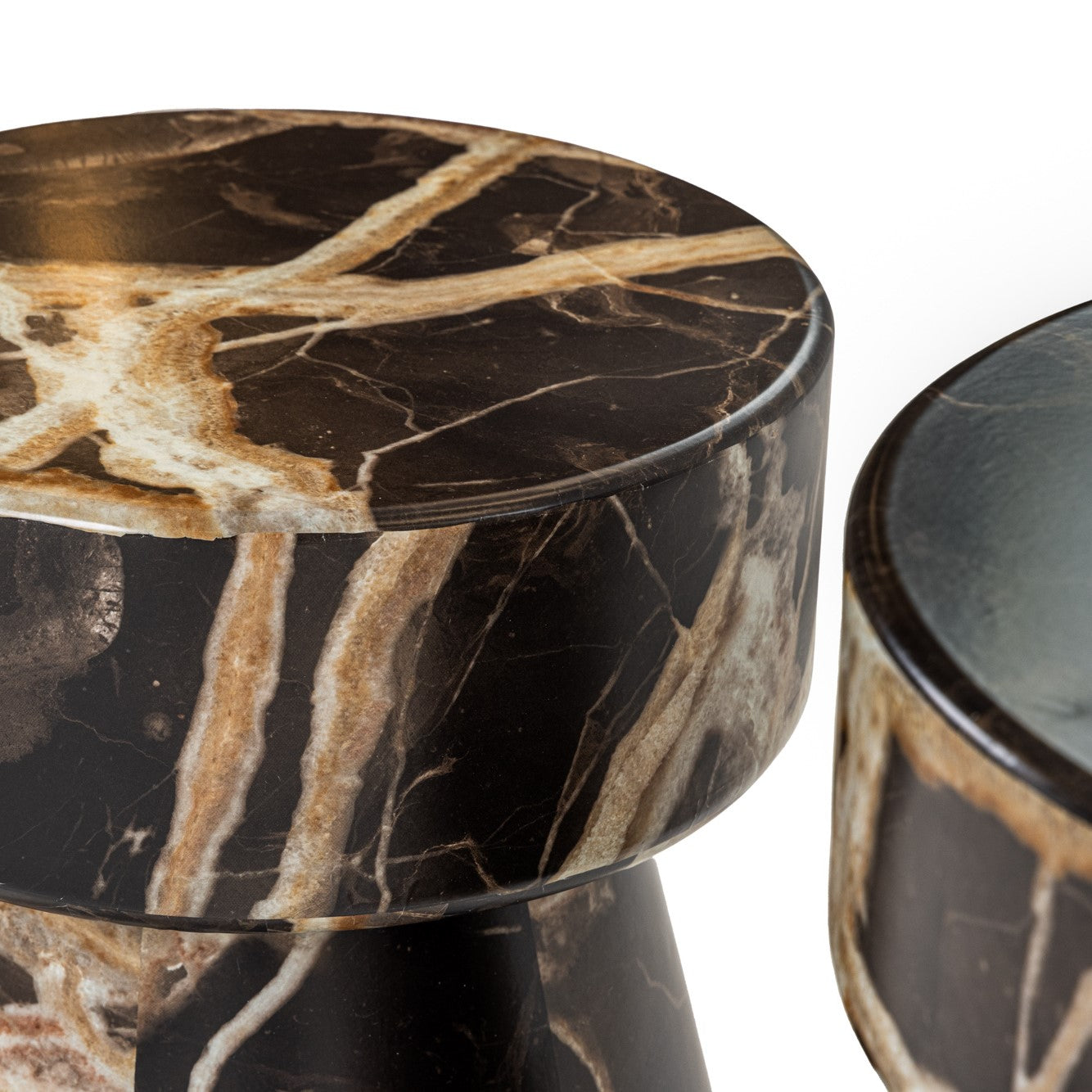 Marlow - Modern Faux Marble End Table Set - image 3