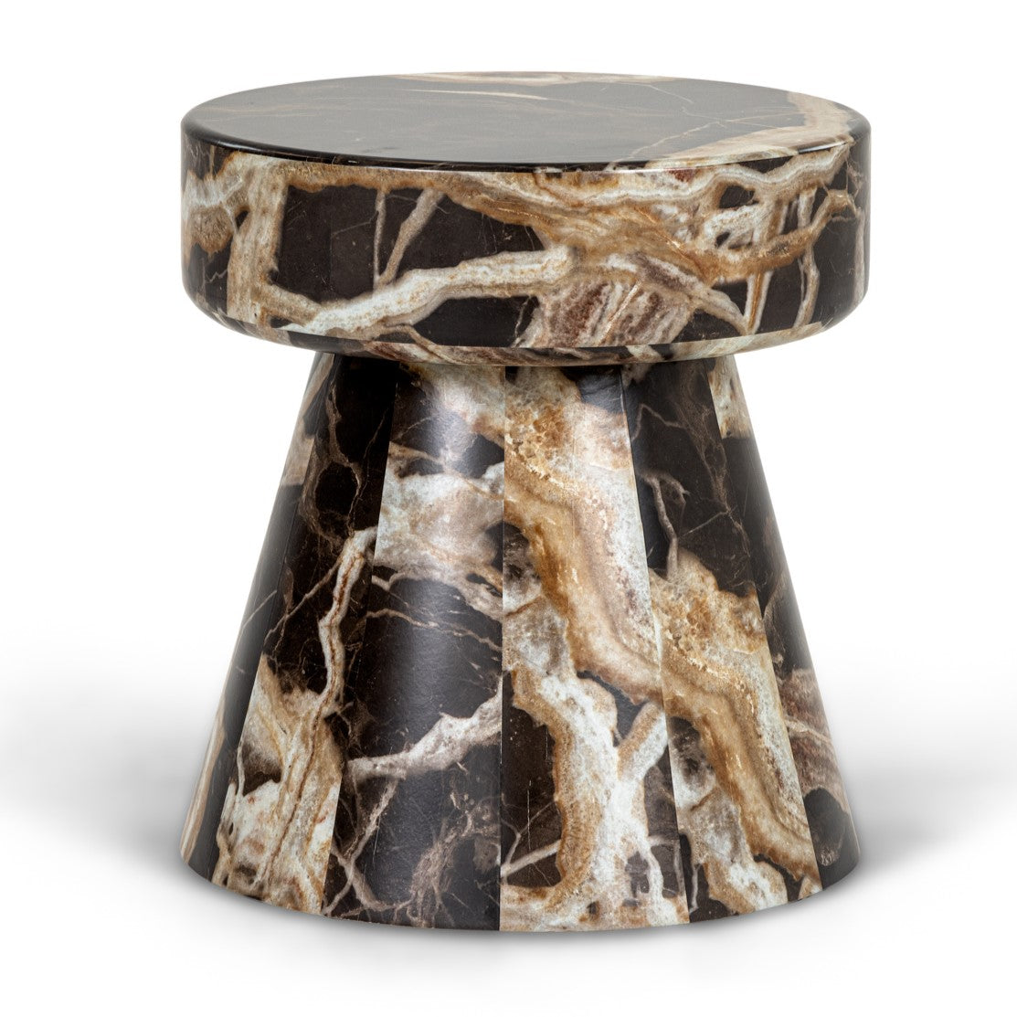 Marlow - Modern Faux Marble End Table Set