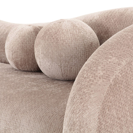 Calico - Contemporary Beige Weave Fabric 3-Seat Sofa - image 3