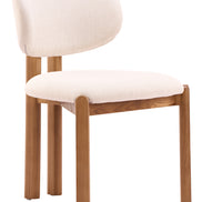 Rosetta Dining Chair (Set of 2) Beige & Walnut