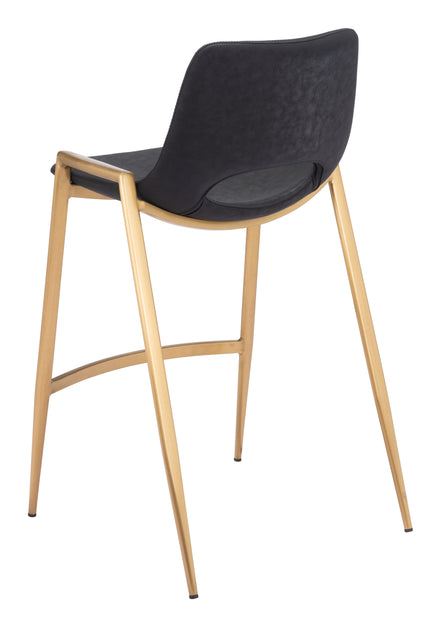 Desi Counter Stool (Set of 2) Black & Gold