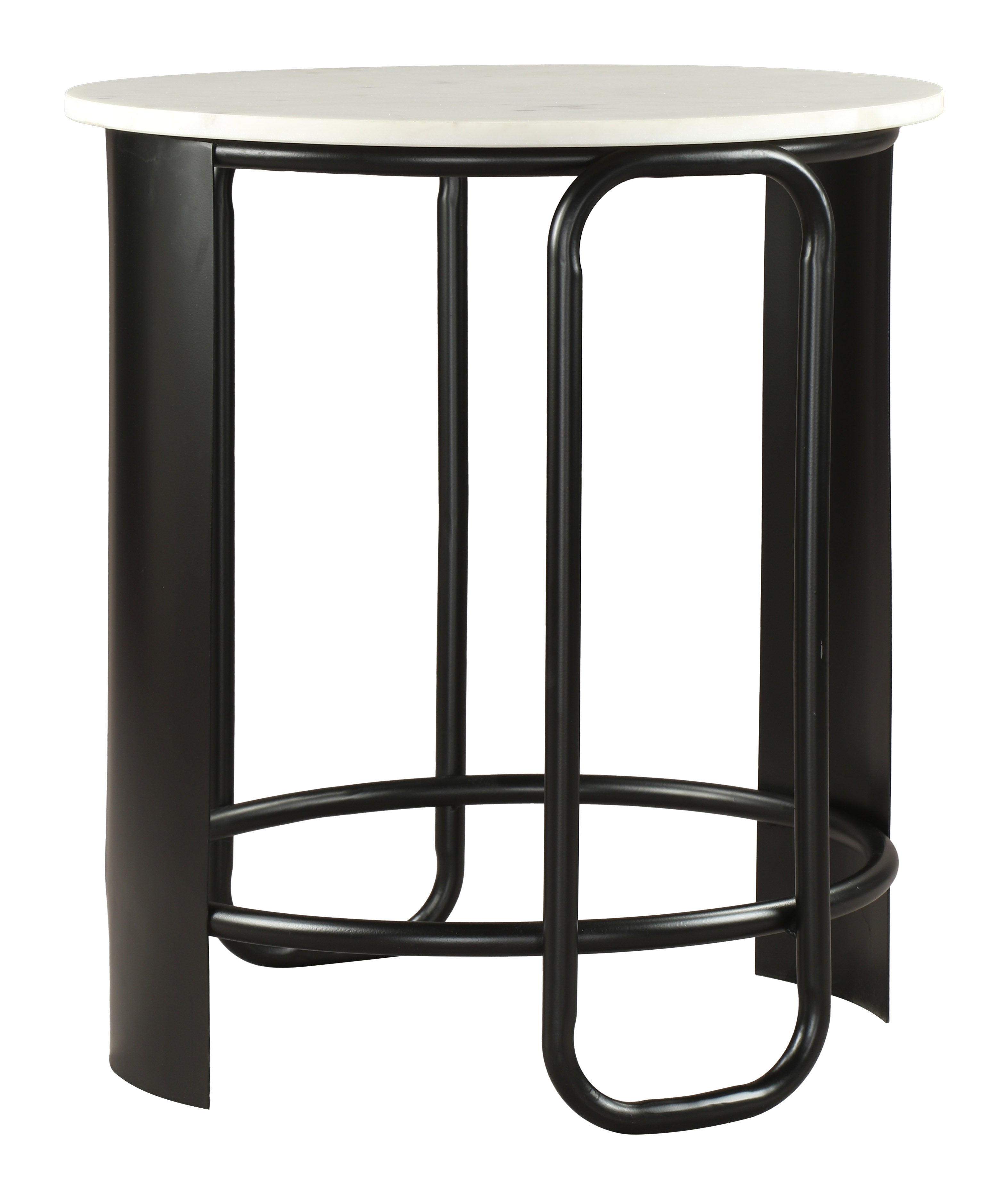 Obel Side Table White & Black