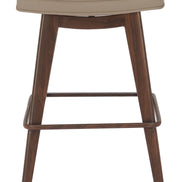 Divat Counter Stool (Set of 2) Beige & Walnut