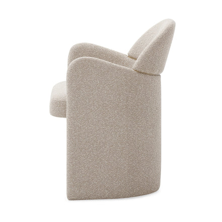 Ashley - Modern Beige Fabric + Brushed Brass Dining Chair - image 2