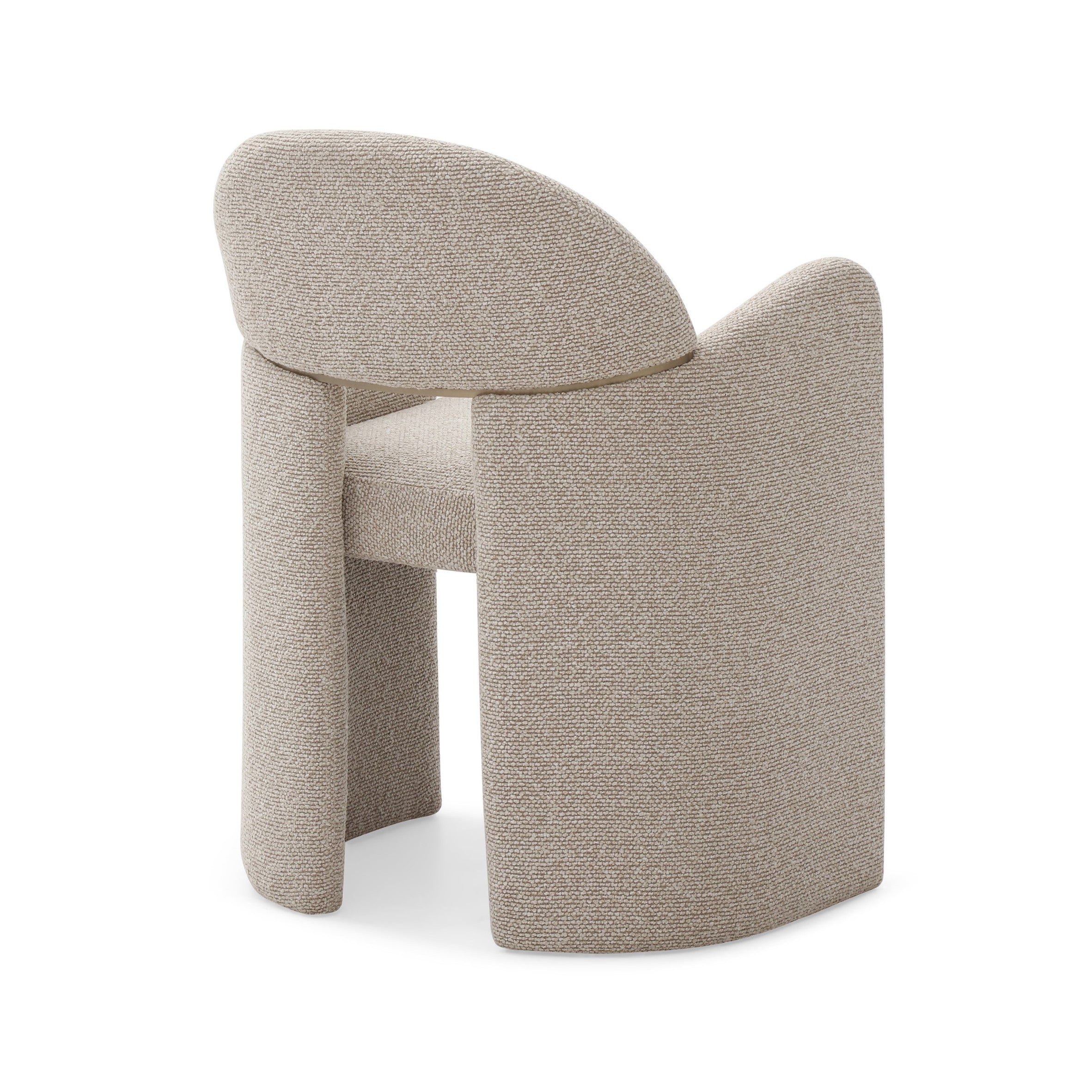 Ashley - Modern Beige Fabric + Brushed Brass Dining Chair - image 3