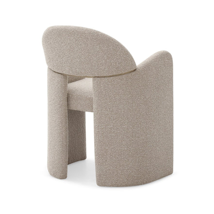 Ashley - Modern Beige Fabric + Brushed Brass Dining Chair - image 3