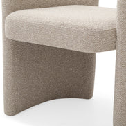 Ashley - Modern Beige Fabric + Brushed Brass Dining Chair - image 5