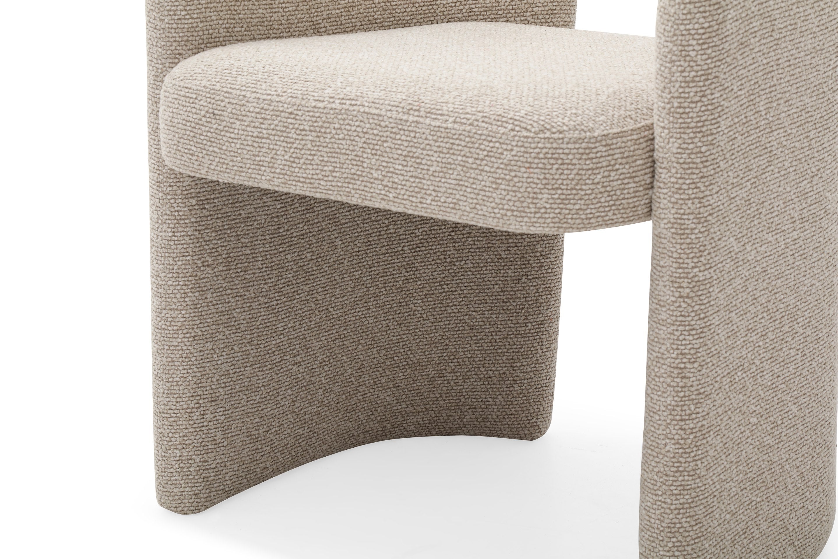 Ashley - Modern Beige Fabric + Brushed Brass Dining Chair - image 5