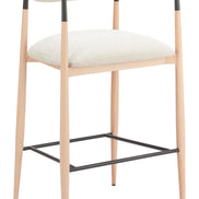 Equinox Barstool Oyster Gray & Natural