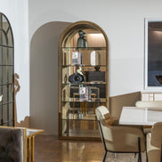 Poise - Modern Antique Brass + Mirror Bookcase - image 5
