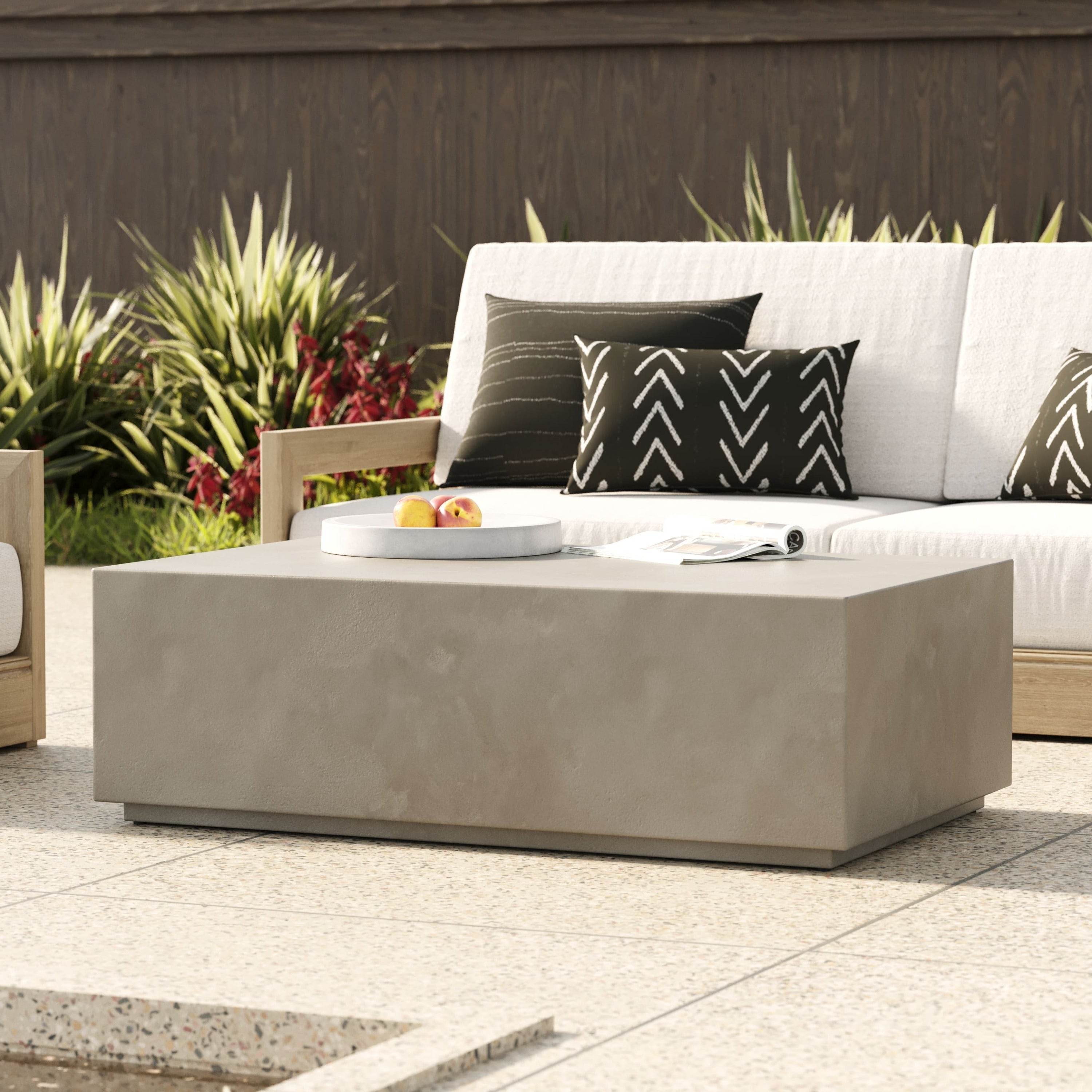 Fresno - Modern Grey Concrete Coffee Table - image 2