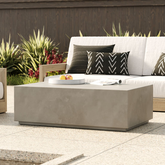 Fresno - Modern Grey Concrete Coffee Table - image 2