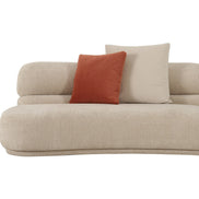 Knight - Modern Beige Fabric Curved Sectional Sofa - image 3
