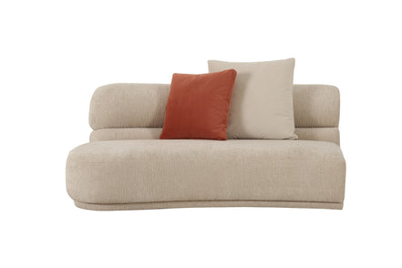 Knight - Modern Beige Fabric Curved Sectional Sofa - image 3