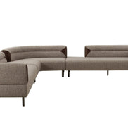 Plume - Modern Brown Fabric Sectional Sofa