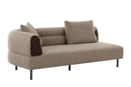Plume - Modern Brown Fabric Sectional Sofa - image 2