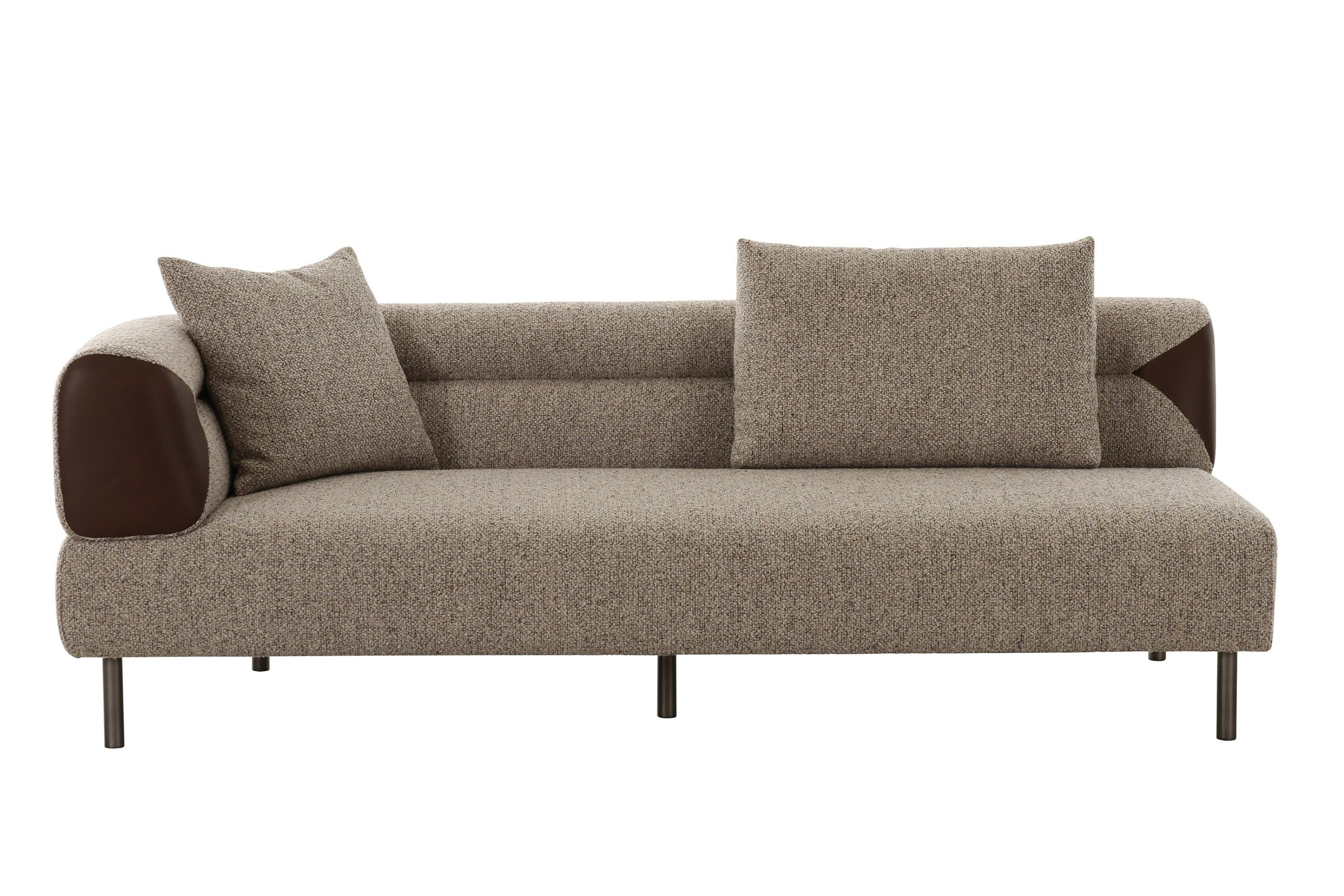 Plume - Modern Brown Fabric Sectional Sofa - image 3