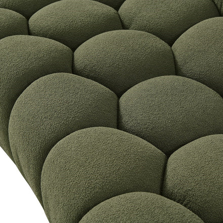 Yolonda - Modern Curved Green Fabric Chair - image 4