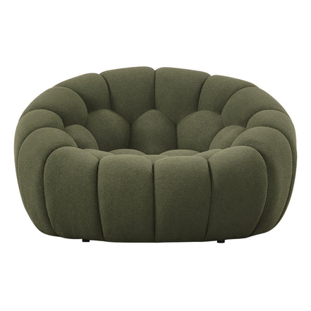 Yolonda - Modern Curved Green Fabric Chair - image 2
