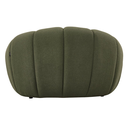 Yolonda - Modern Curved Green Fabric Chair - image 3