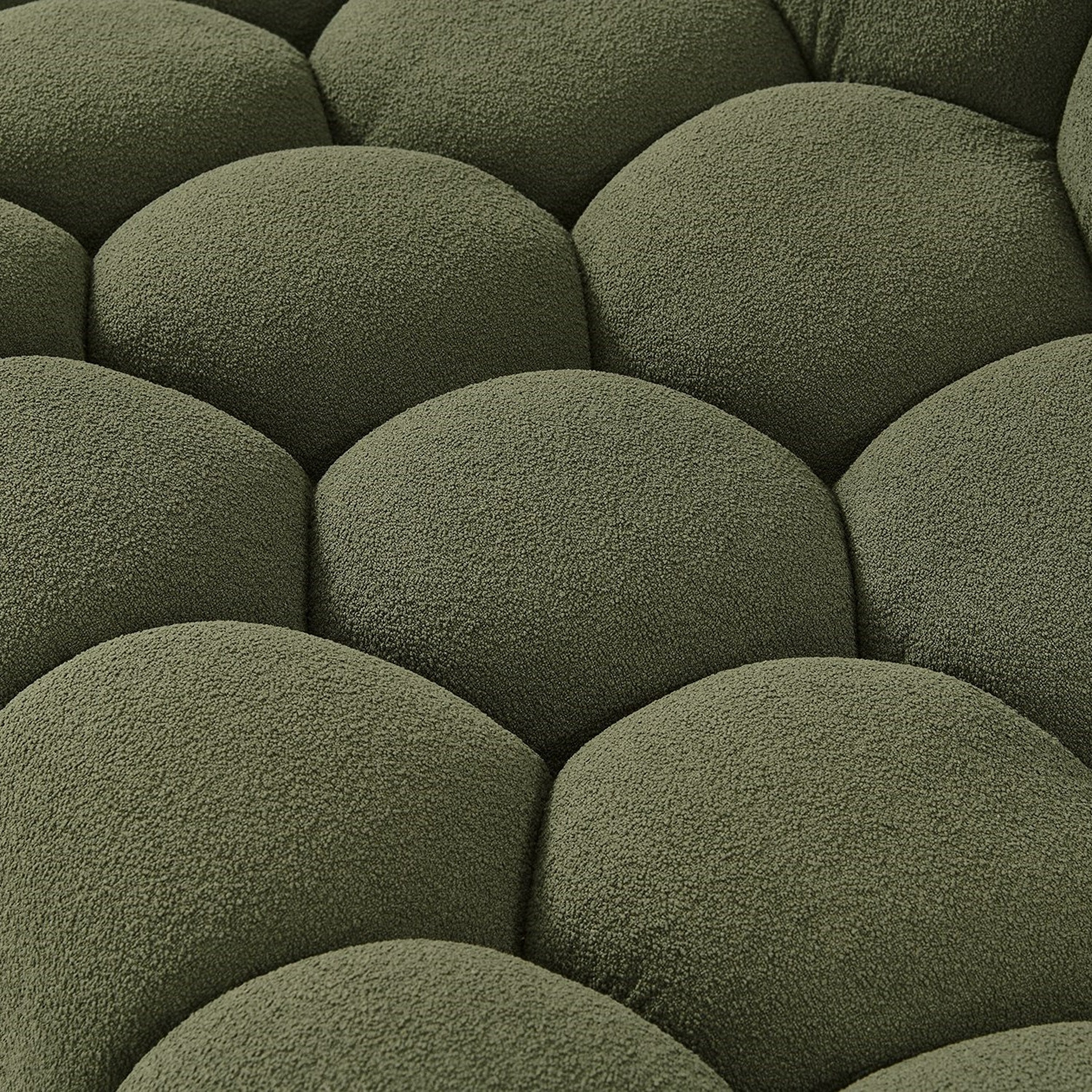 Yolonda - Modern Curved Green Fabric Sofa - image 4