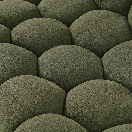 Yolonda - Modern Curved Green Fabric Sofa - image 4