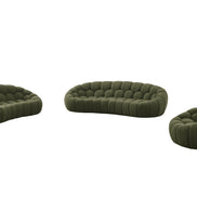 Yolonda - Modern Curved Green Fabric Sofa Set - image 2
