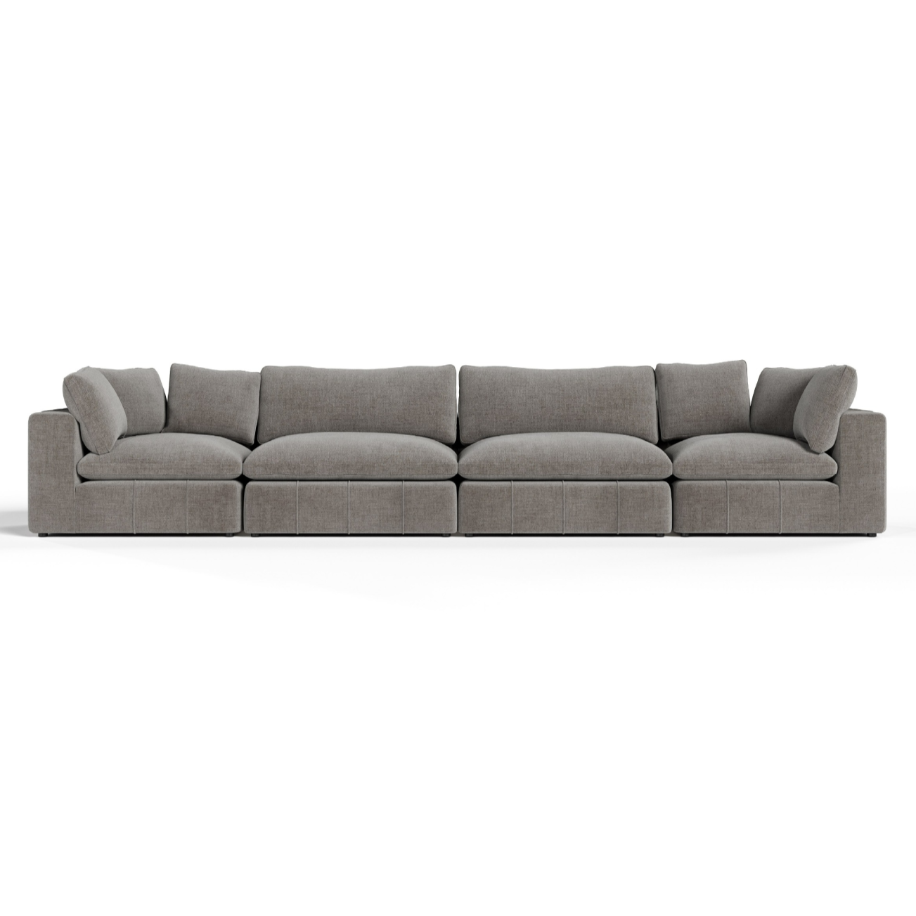 Vicki - Modern Grey Fabric Modular Sectional Sofa-4-Piece Sectional - image 2