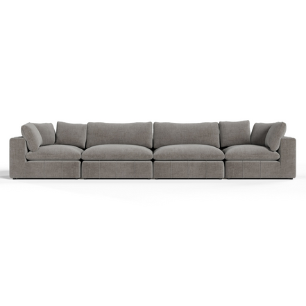 Vicki - Modern Grey Fabric Modular Sectional Sofa-4-Piece Sectional - image 2