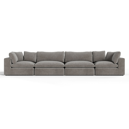 Vicki - Modern Grey Fabric Modular Sectional Sofa-4-Piece Sectional - image 2