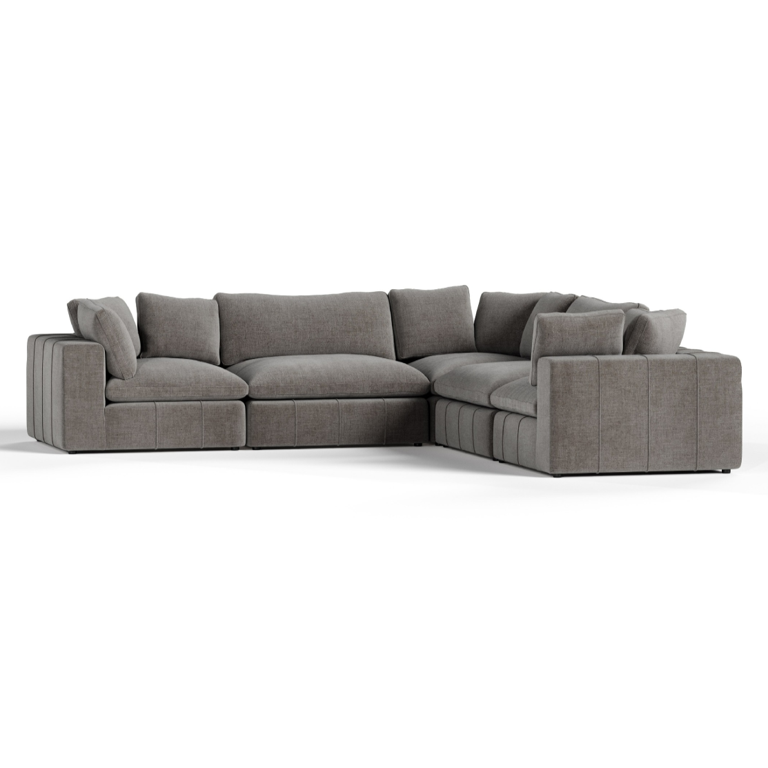 Vicki - Modern Grey Fabric Modular Sectional Sofa-5-Piece Sectional - image 3