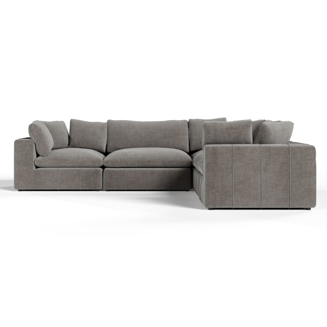 Vicki - Modern Grey Fabric Modular Sectional Sofa-5-Piece Sectional - image 4