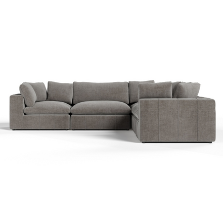 Vicki - Modern Grey Fabric Modular Sectional Sofa-5-Piece Sectional - image 4