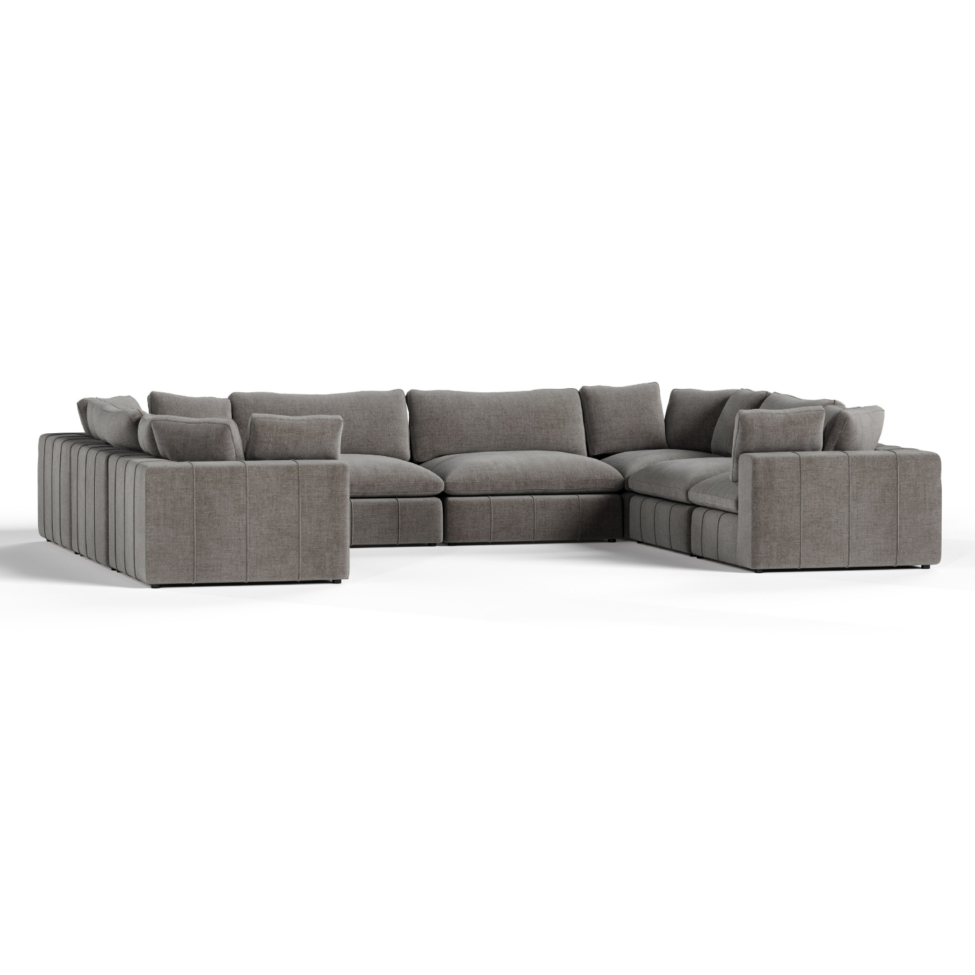 Vicki - Modern Grey Fabric Modular Sectional Sofa-8-Piece Sectional - image 3
