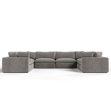 Vicki - Modern Grey Fabric Modular Sectional Sofa-8-Piece Sectional - image 4