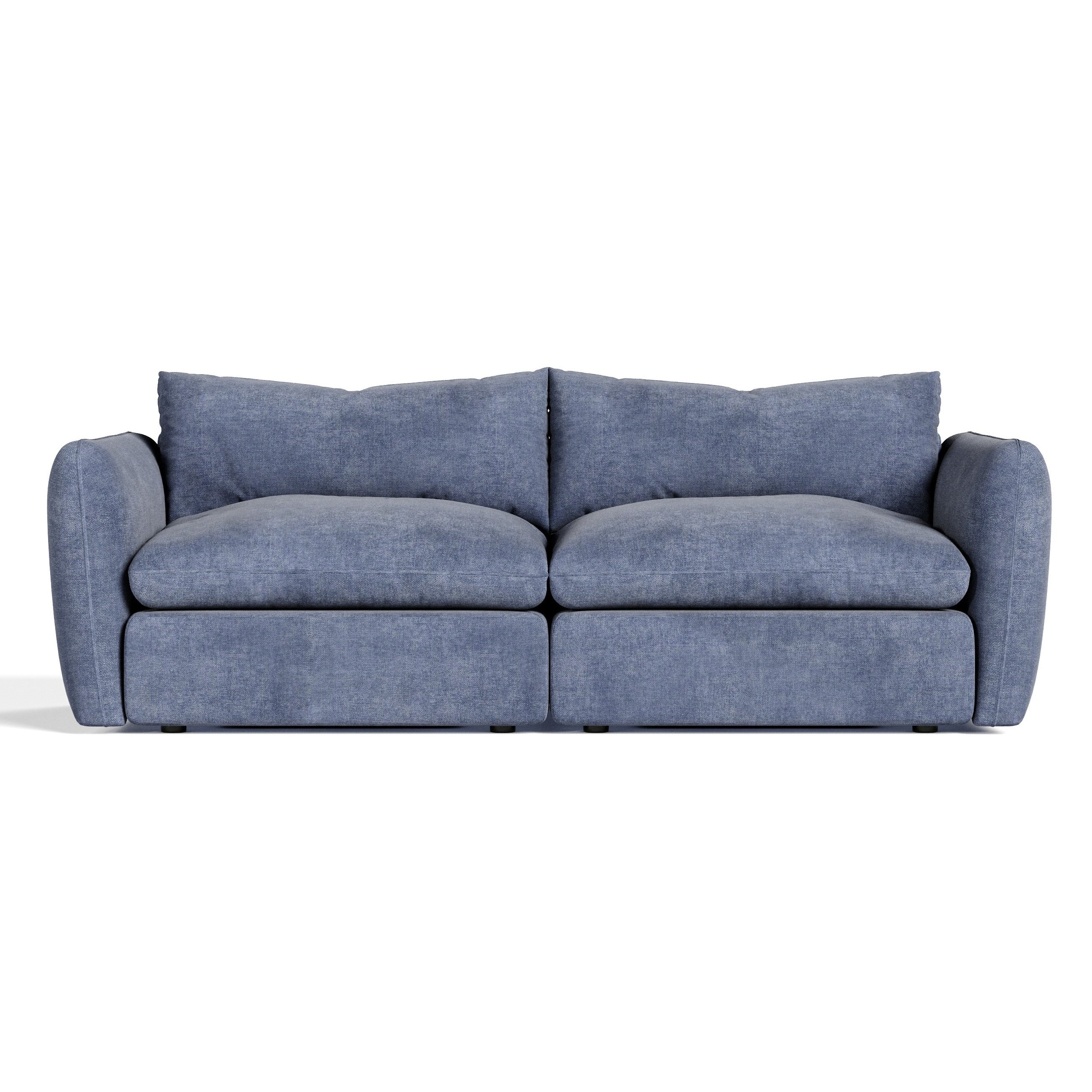 Kinsey - Modern Blue Fabric Modular Sectional Sofa-2-Piece Sectional - image 2