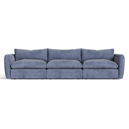 Kinsey - Modern Blue Fabric Modular Sectional Sofa-3-Piece Sectional - image 2