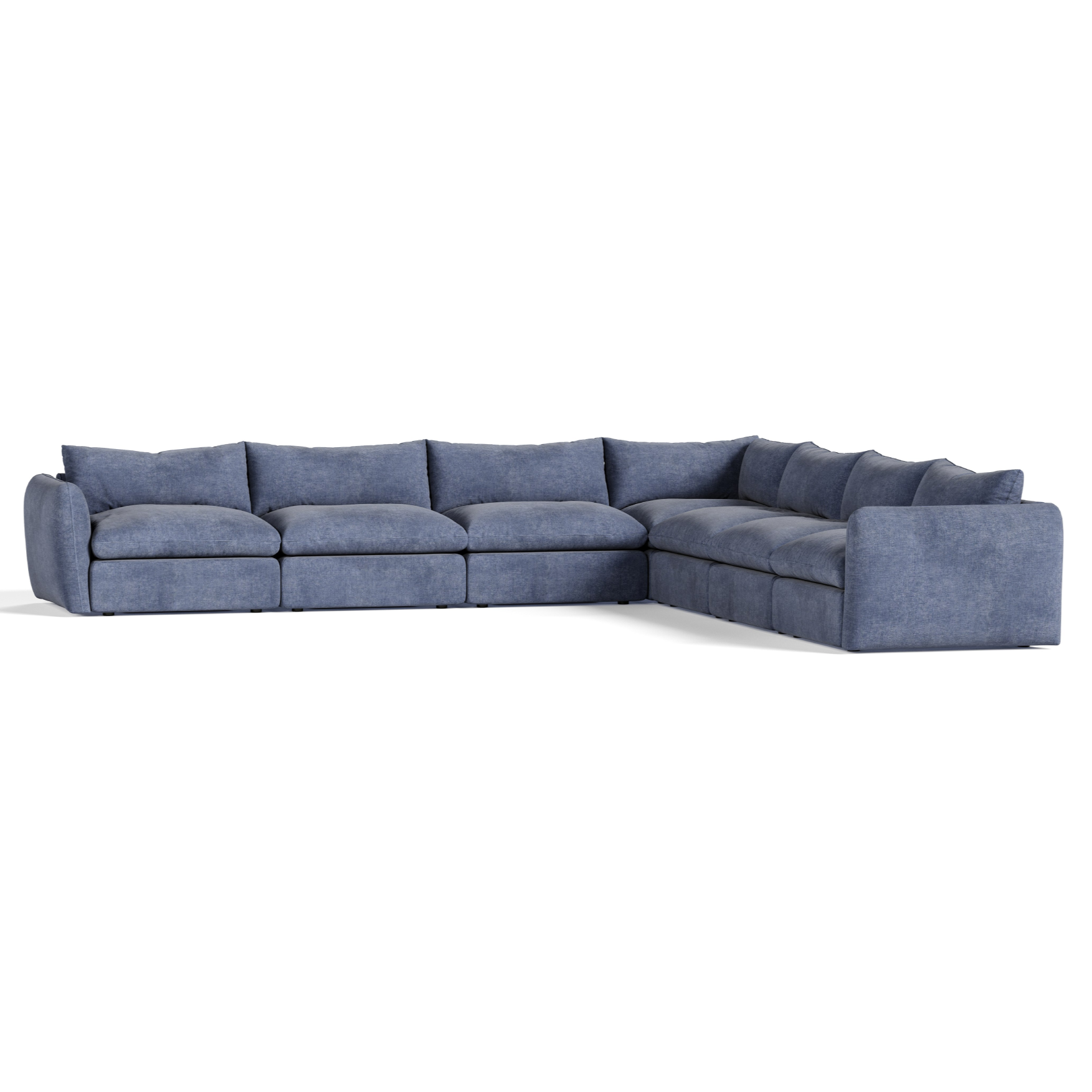 Kinsey - Modern Blue Fabric Modular Sectional Sofa-7-Piece Sectional - image 3