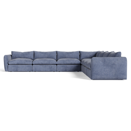 Kinsey - Modern Blue Fabric Modular Sectional Sofa-7-Piece Sectional - image 4