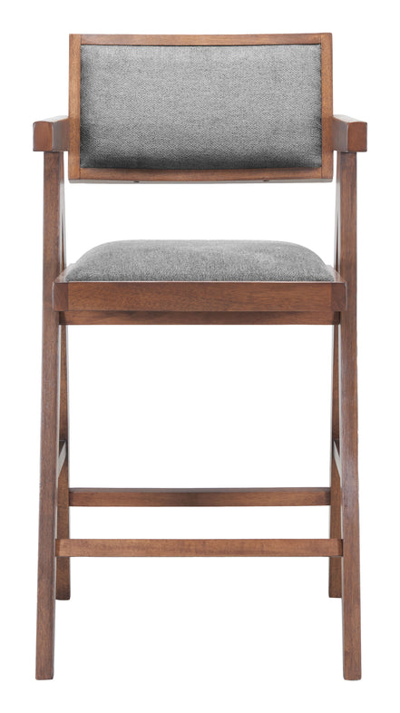 Delhi Counter Stool (Set of 2) Gray & Walnut