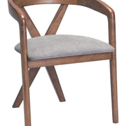 Cairo Dining Chair Dove Gray & Walnut