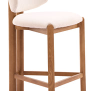 Rosetta Counter Stool (Set of 2) Beige & Walnut