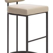 Velar Barstool (Set of 2) Beige & Gray