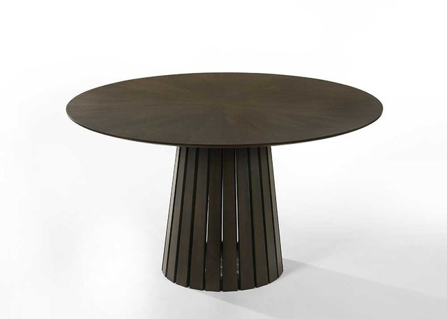 Weiss - Mid-Century Modern Wenge Round Dining Set