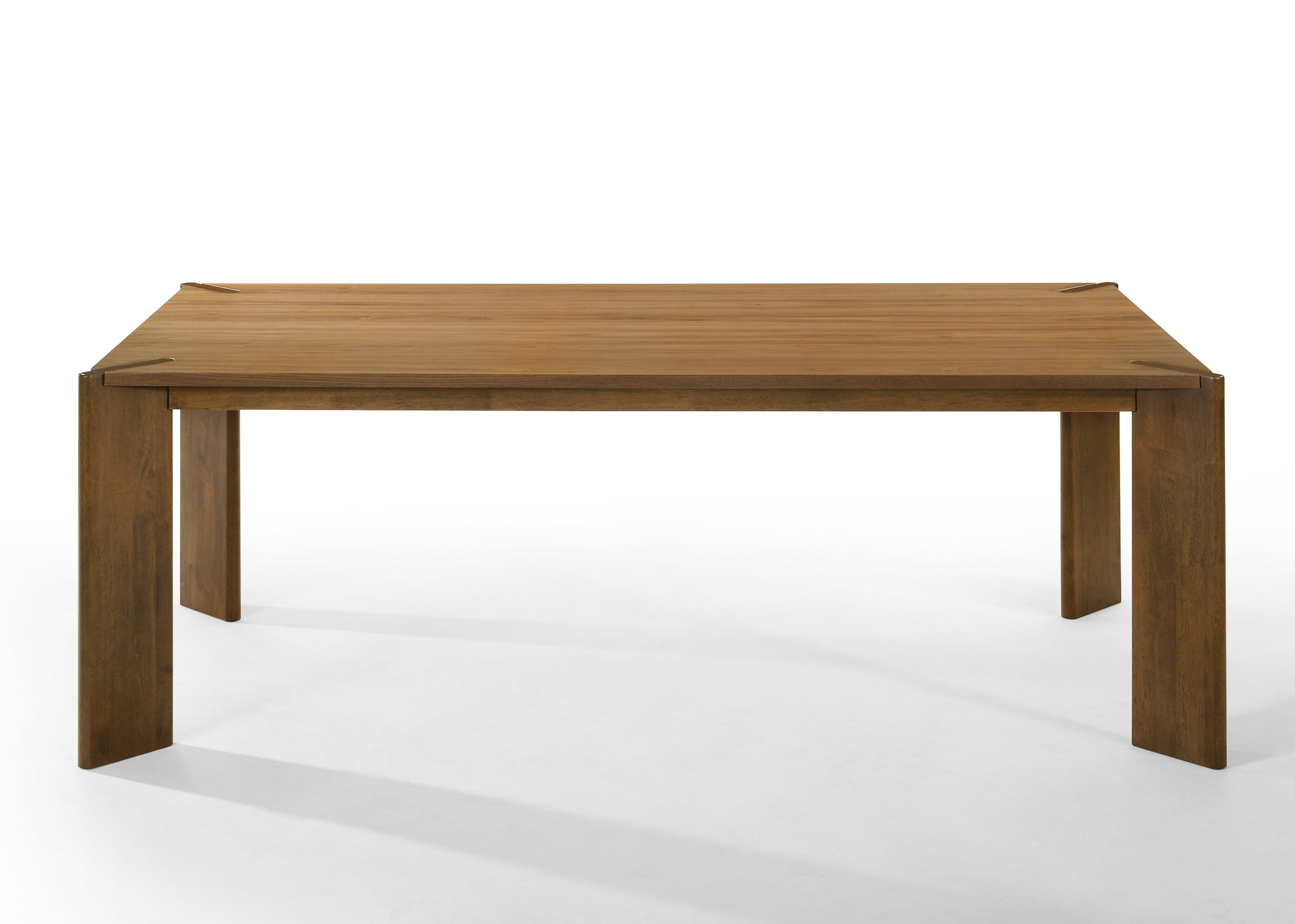 Edelman - Mid-Century Modern Brown Leatherette + Walnut Dining Set - image 3
