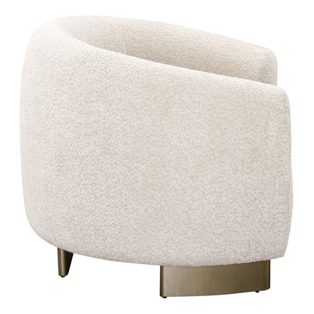 Thrive - Modern Beige Fabric + Antique Brass Accent Chair - image 2
