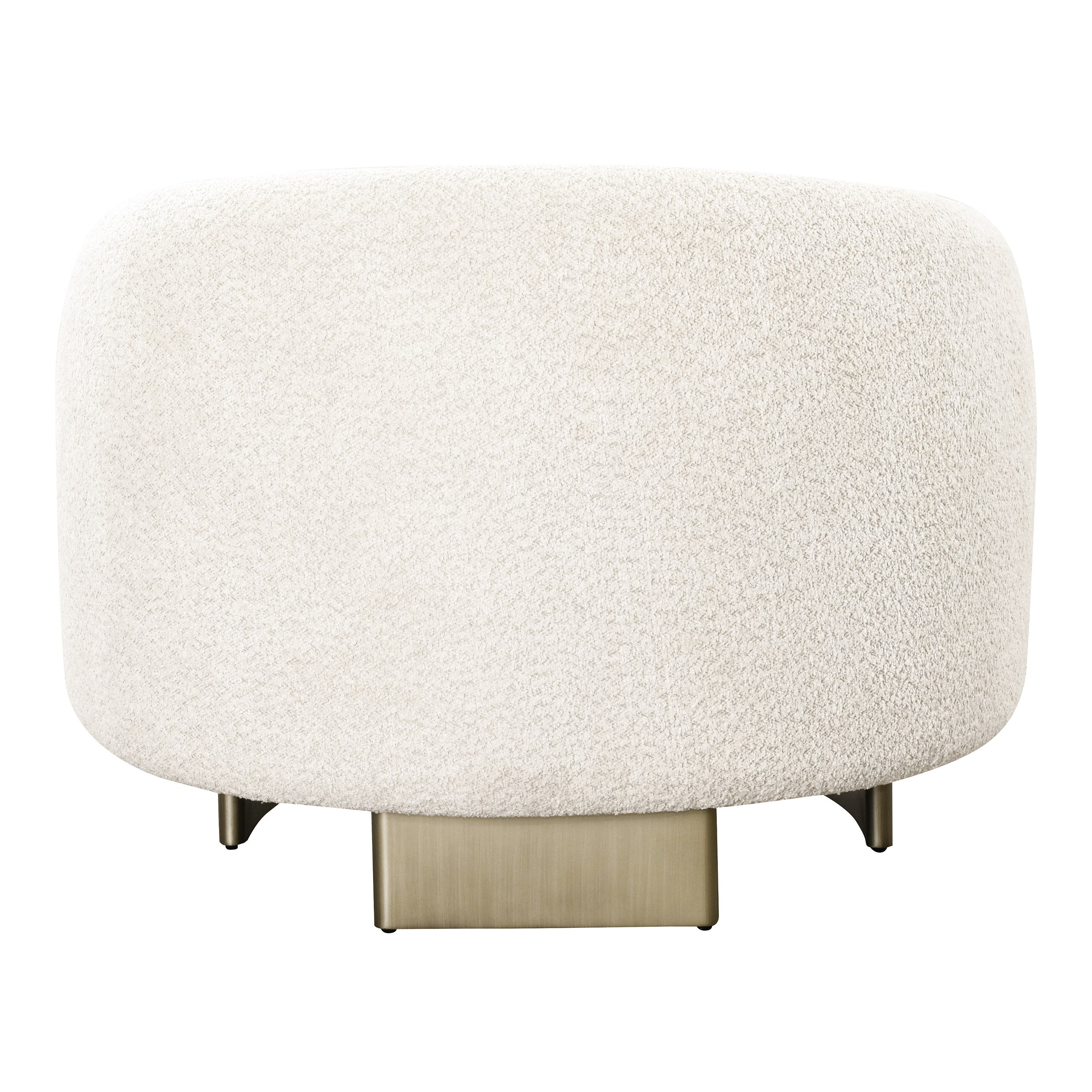 Thrive - Modern Beige Fabric + Antique Brass Accent Chair - image 3
